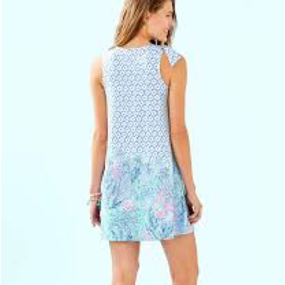 XL New Lilly Pulitzer Luella Sleeveless Shift Swing Swing Sea La Vie Dress - Picture 6 of 6